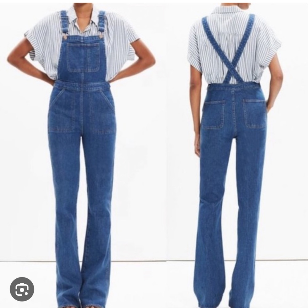 Madewell Denim Boot Leg Overalls Size XS